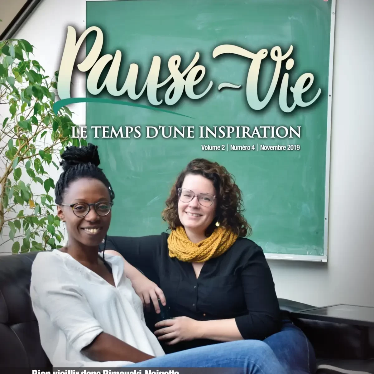 Couverture du magazine Pause-Vie (novembre 2019).